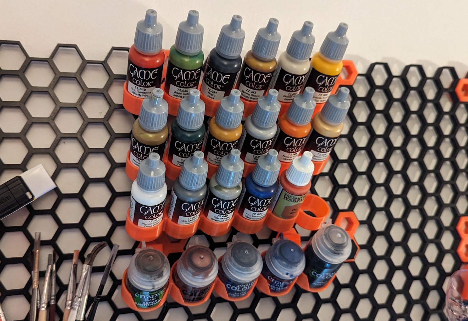 Honeycomb Wall Mini Paint Holder (e.g. Citadel)