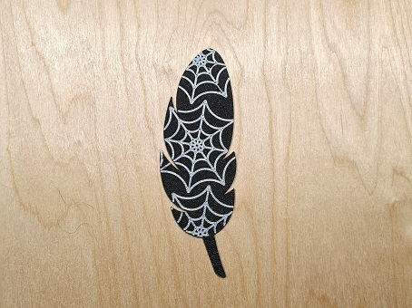 feather cobweb bookmark