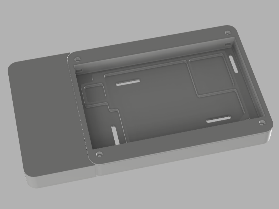Rasperry 7inch display case with opt. cables cover