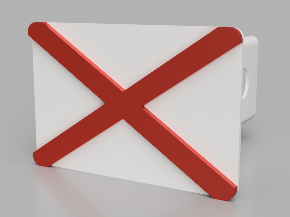 Hitch Cover Alabama Flag