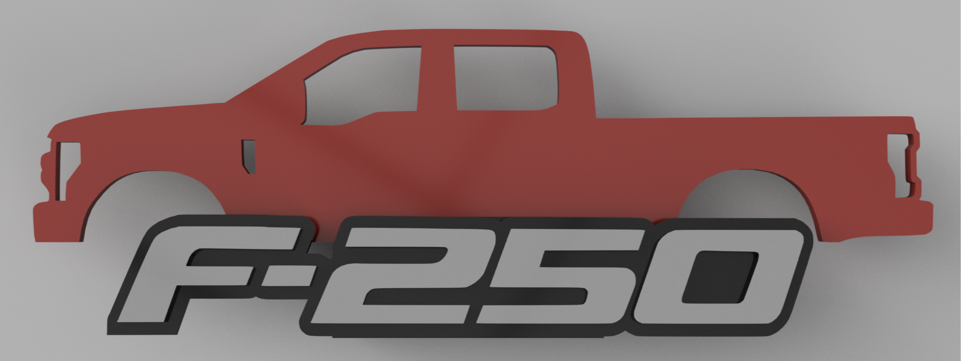 2018 Ford F-250 Silhouette with Stand and Badge