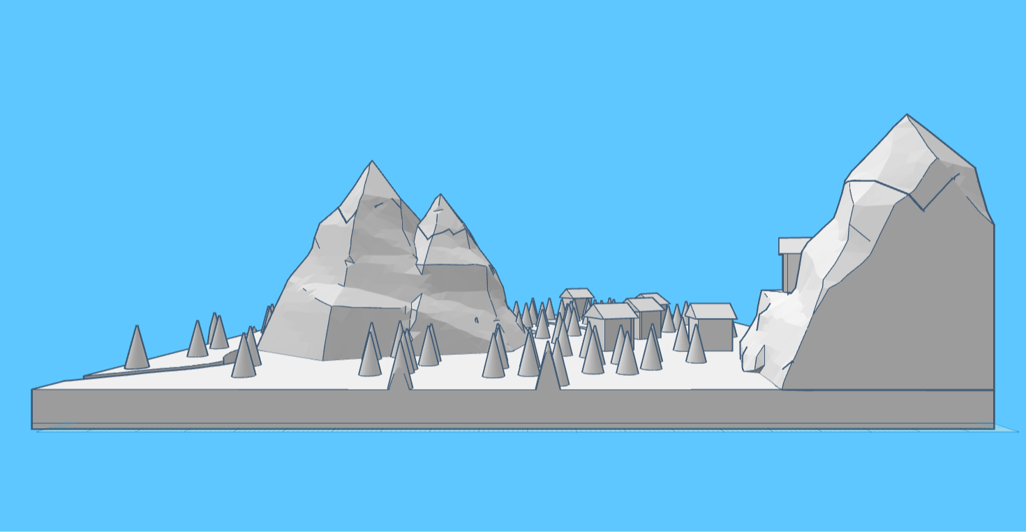 ace tree filled landscape with mountains and stuff