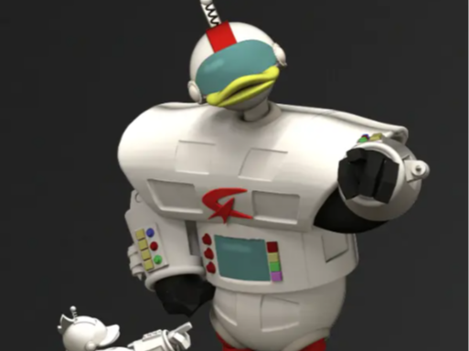Gizmoduck from Ducktales - Pointing By Oddity3D