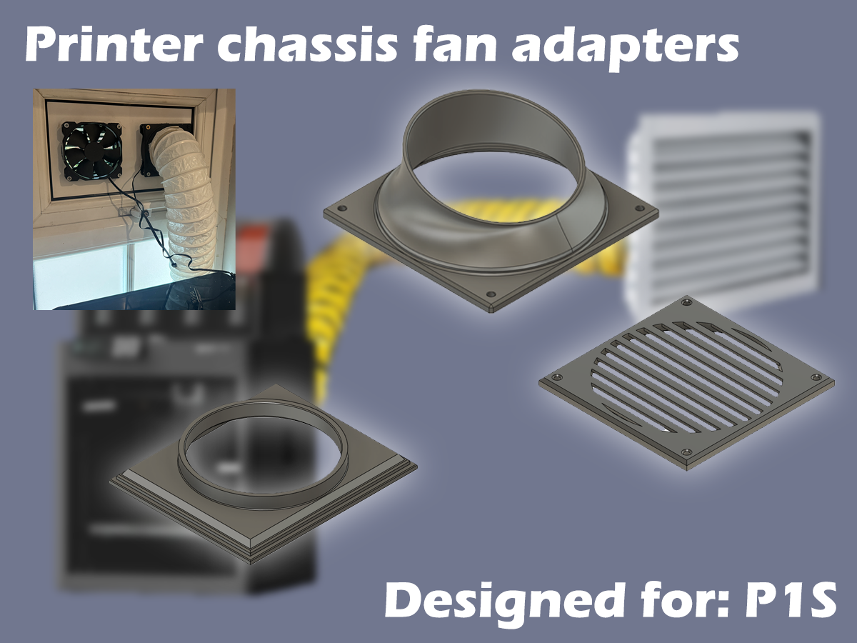 P1S | Chassis fan, exhaust vent adapter(s)