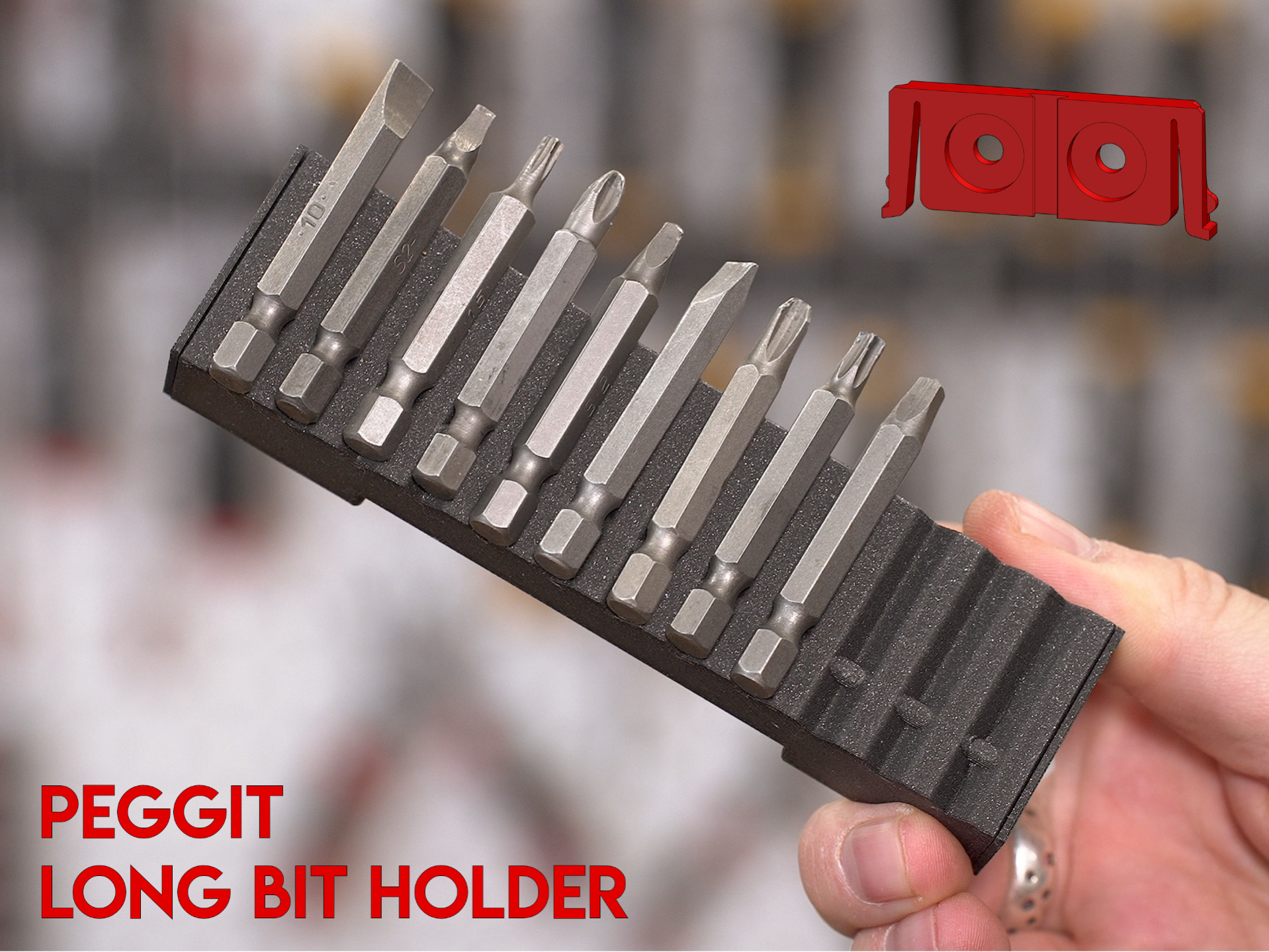 Peggit - 5" Long Magnetic Bit Holder