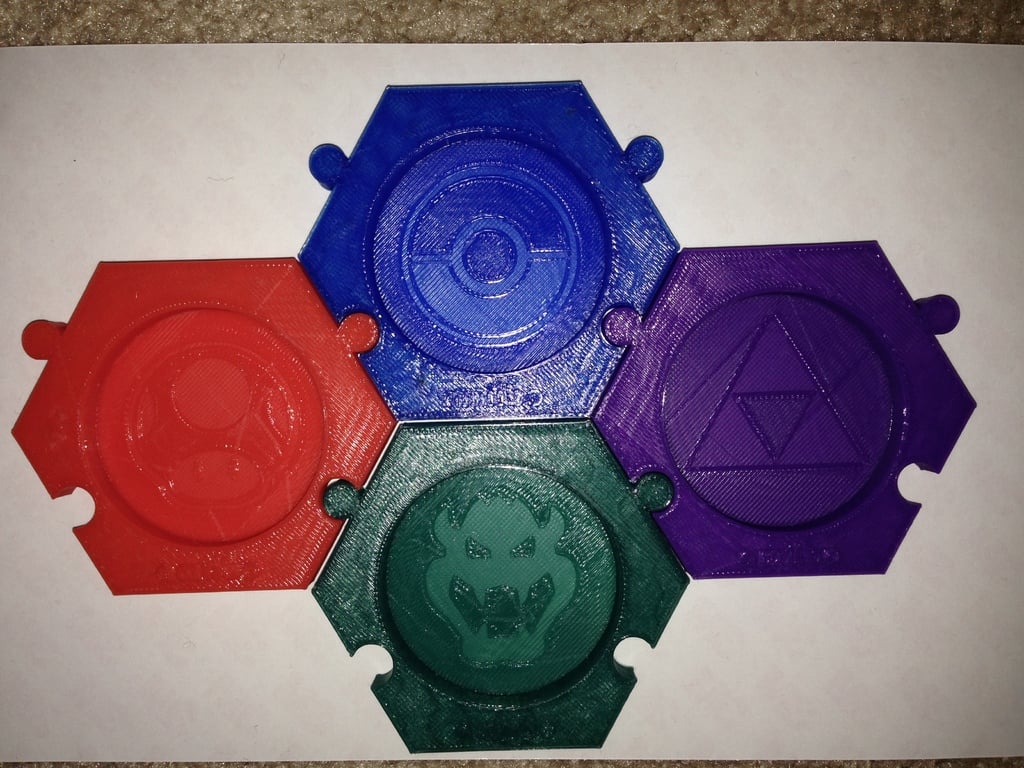 Amiibo Figure Stands with Logos
