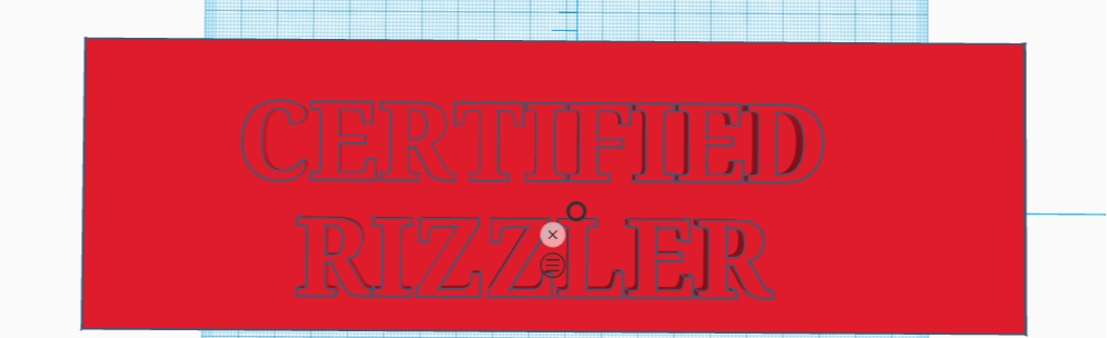 certified rizzler sign