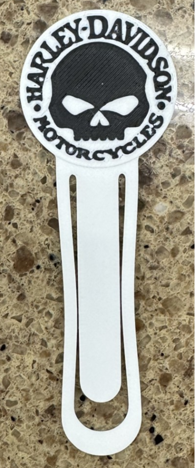 Harley Davidson Skull Bookmark