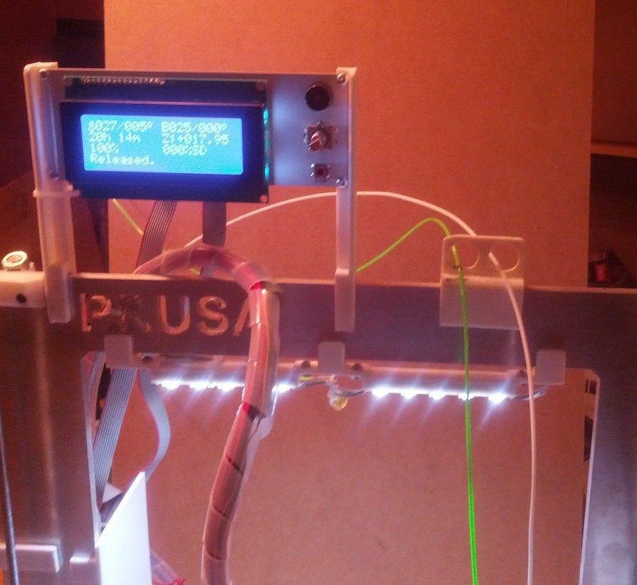 Prusa i3 Metal Frame Led Bar Holder V3
