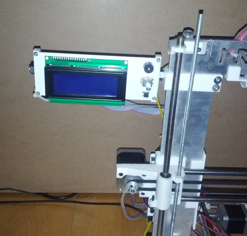 Prusa i3 Horizontal LCD Mounting Bracket