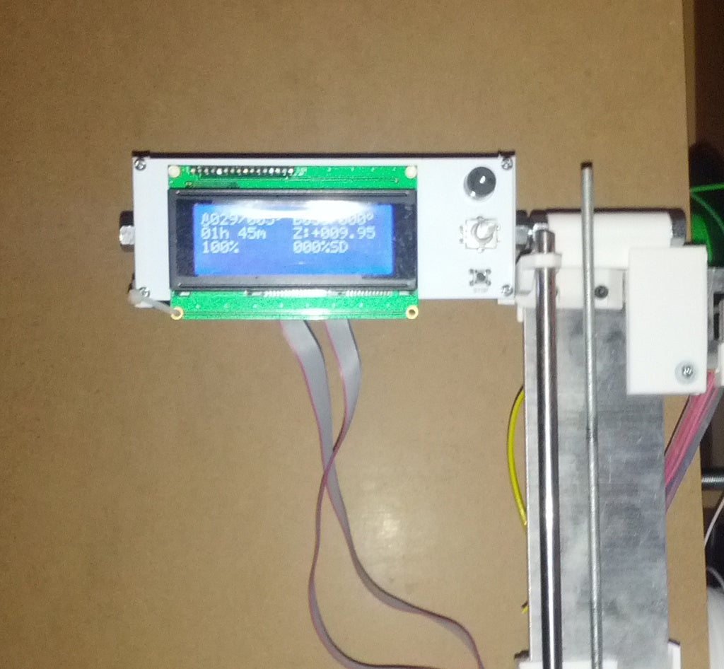 Prusa i3 Horizontal LCD Mounting Bracket Version 2