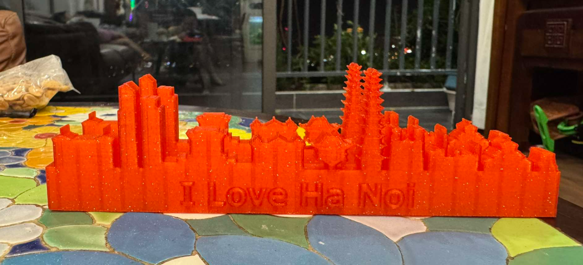 Laptop Stand Ha Noi city Skyline - VietNam
