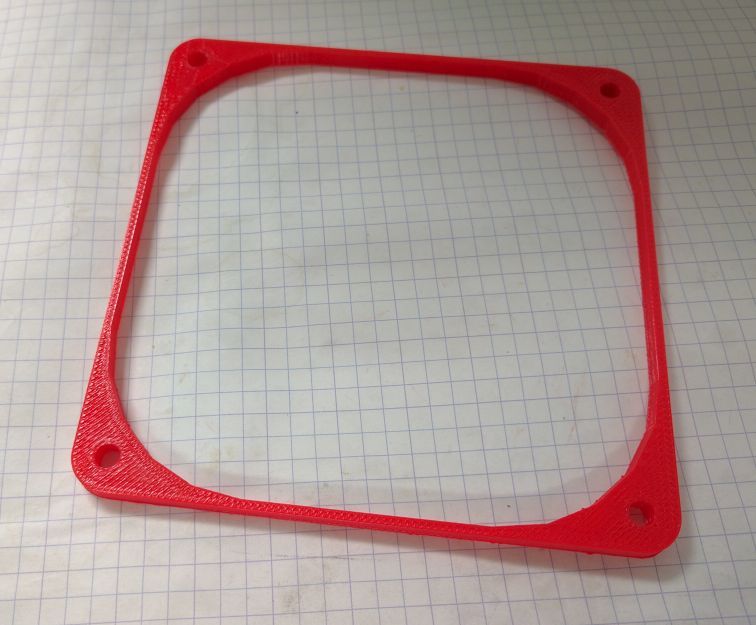 120mm PC fan spacer 1, 2, 3, 5, 10 & 20mm versions