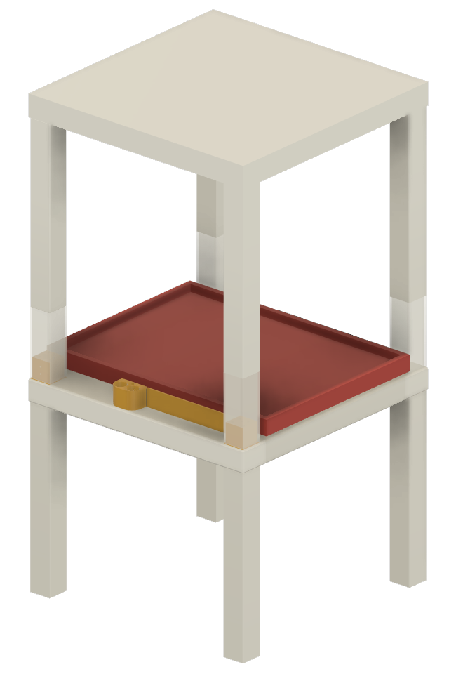 Ikea Lack stacked table with drawer for BambuLab