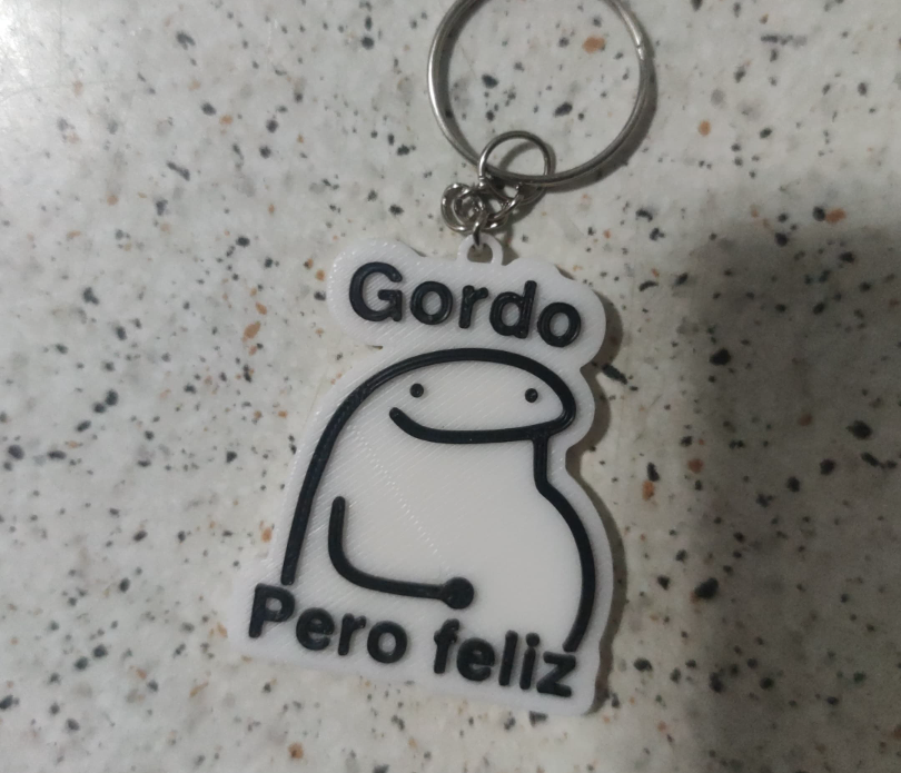 llavero flork gordo pero feliz