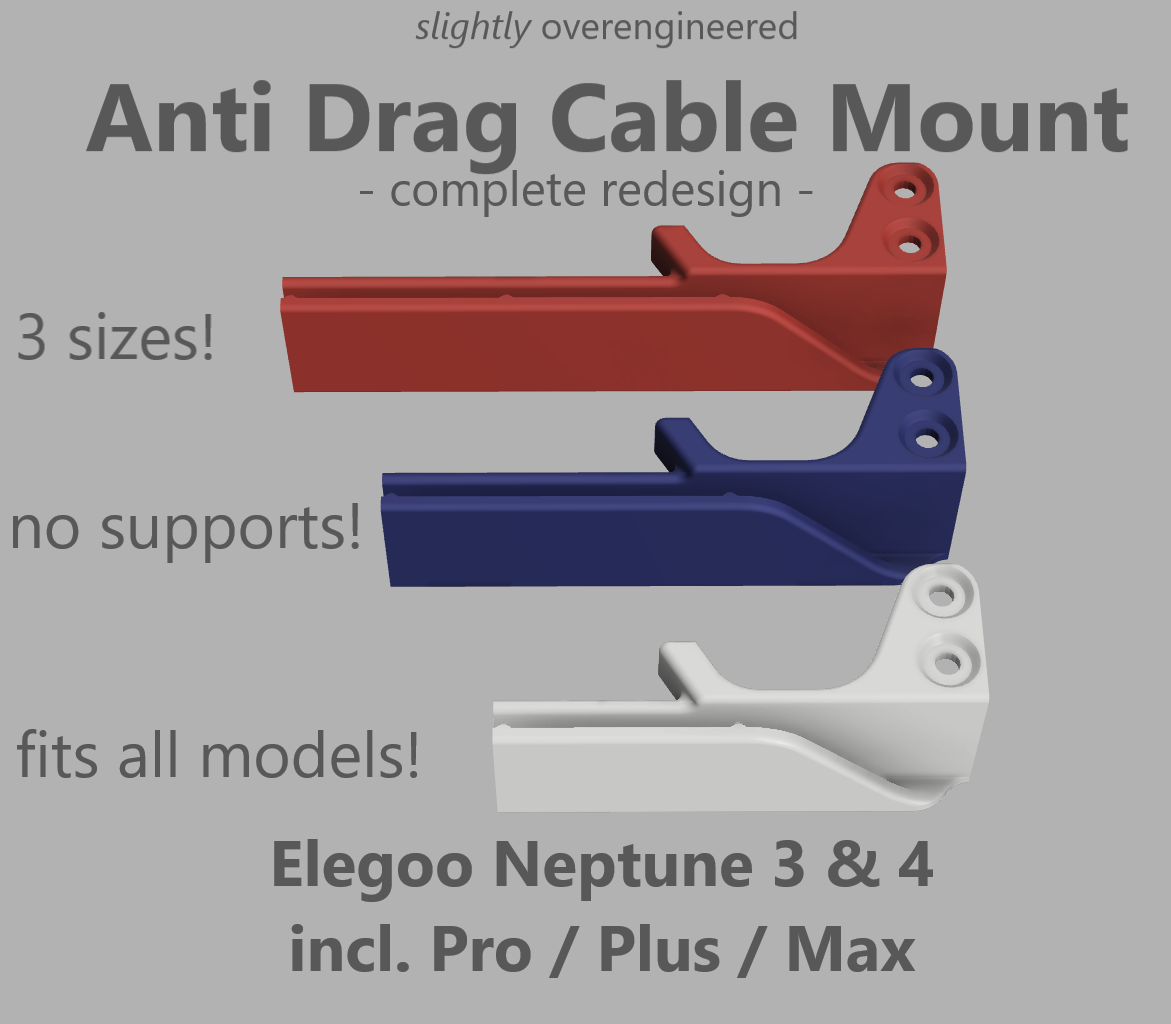 Anti Drag Cable Holder / Clip for Elegoo Neptune 4