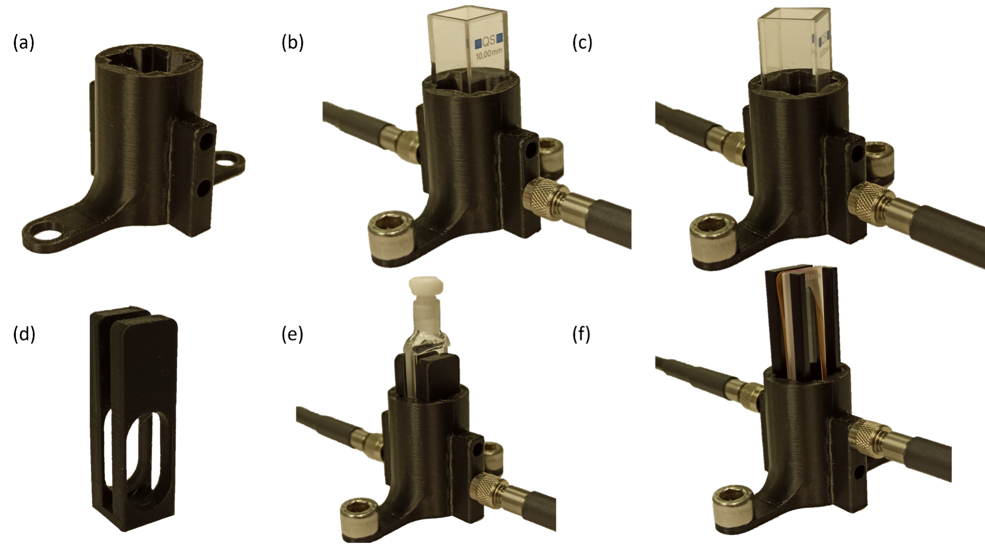 Cuvette holder tilted and perpendicular