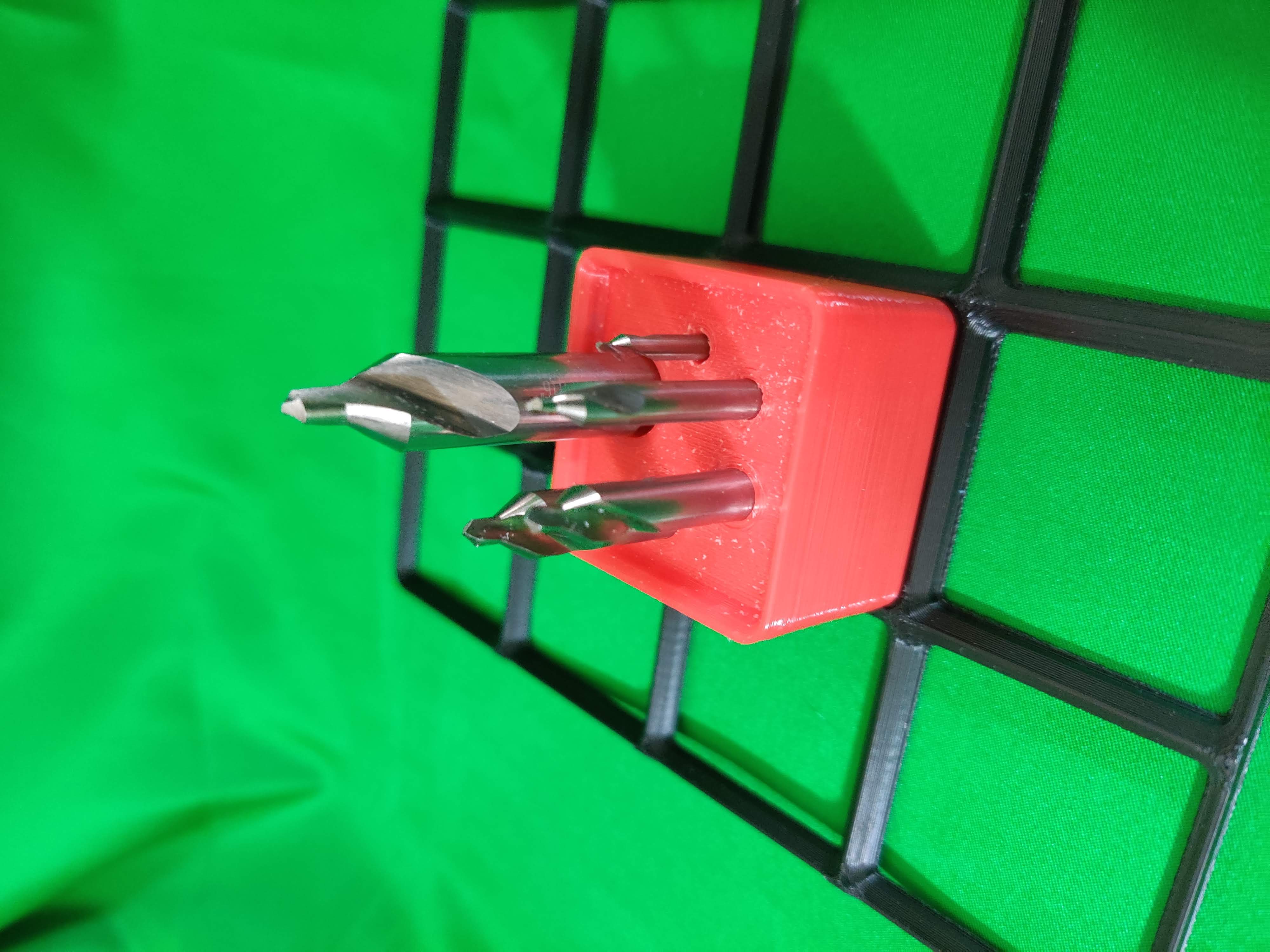 Gridfinity Center Drill Countersink Set Holder