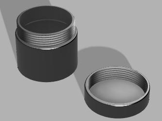 Simple Round Container with Lid - 75mm x 50mm base