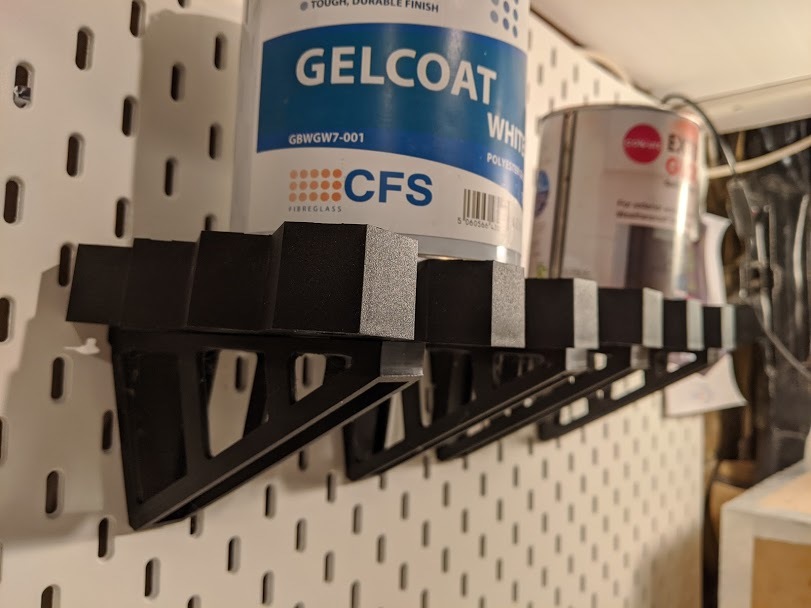 Citadel Tool Rack Shelf Bracket - Skadis Pegboard