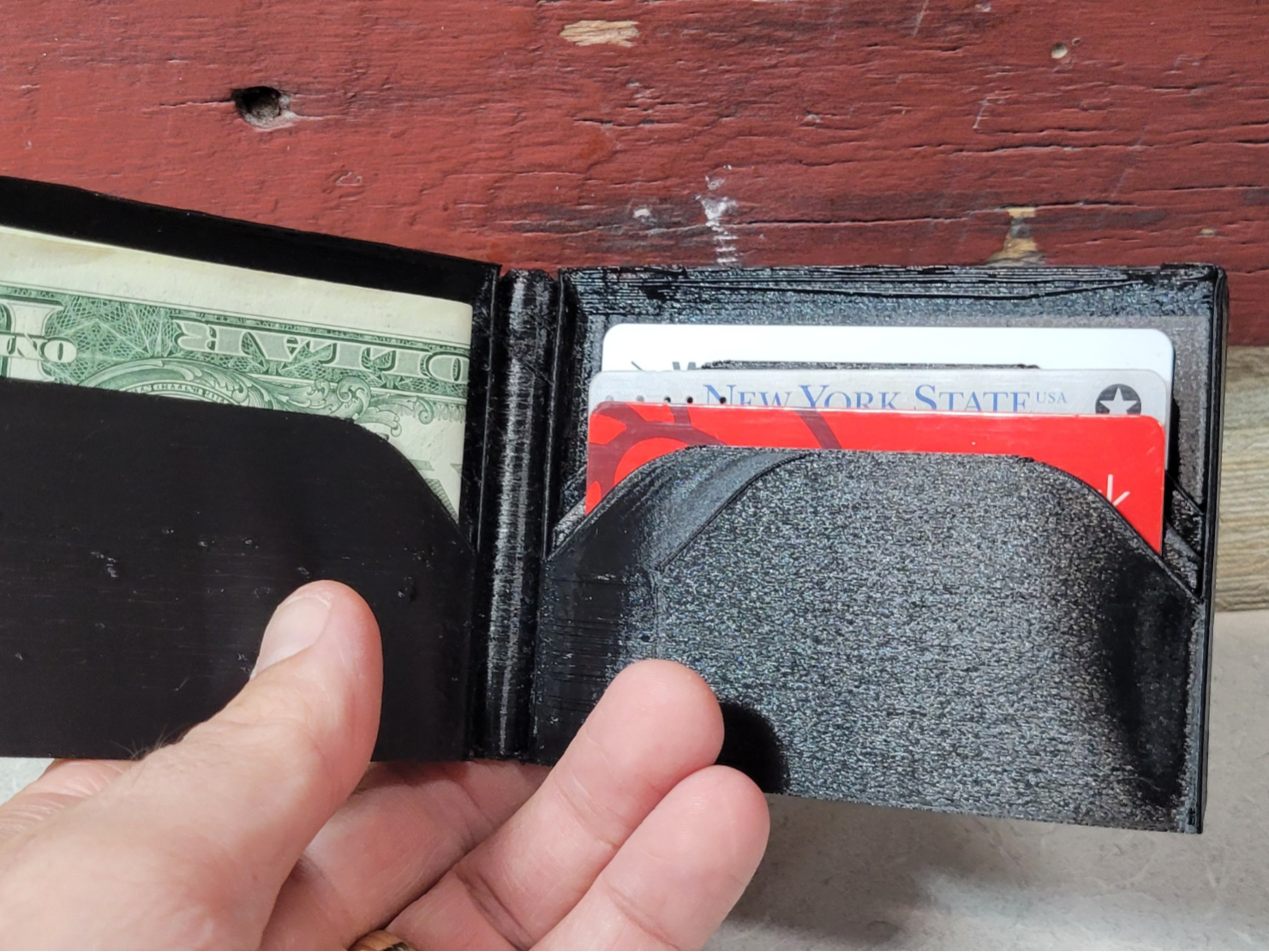 Durable TPE Folding 6 card wallet
