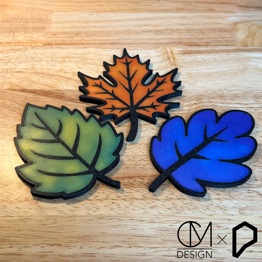 Fallen Leaves Thermochromic Coasters