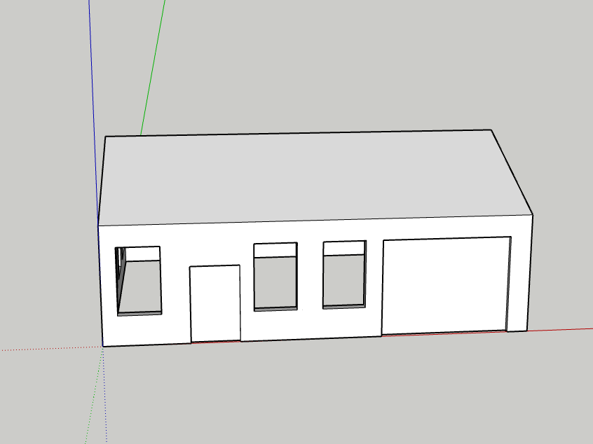 N scale house with garage