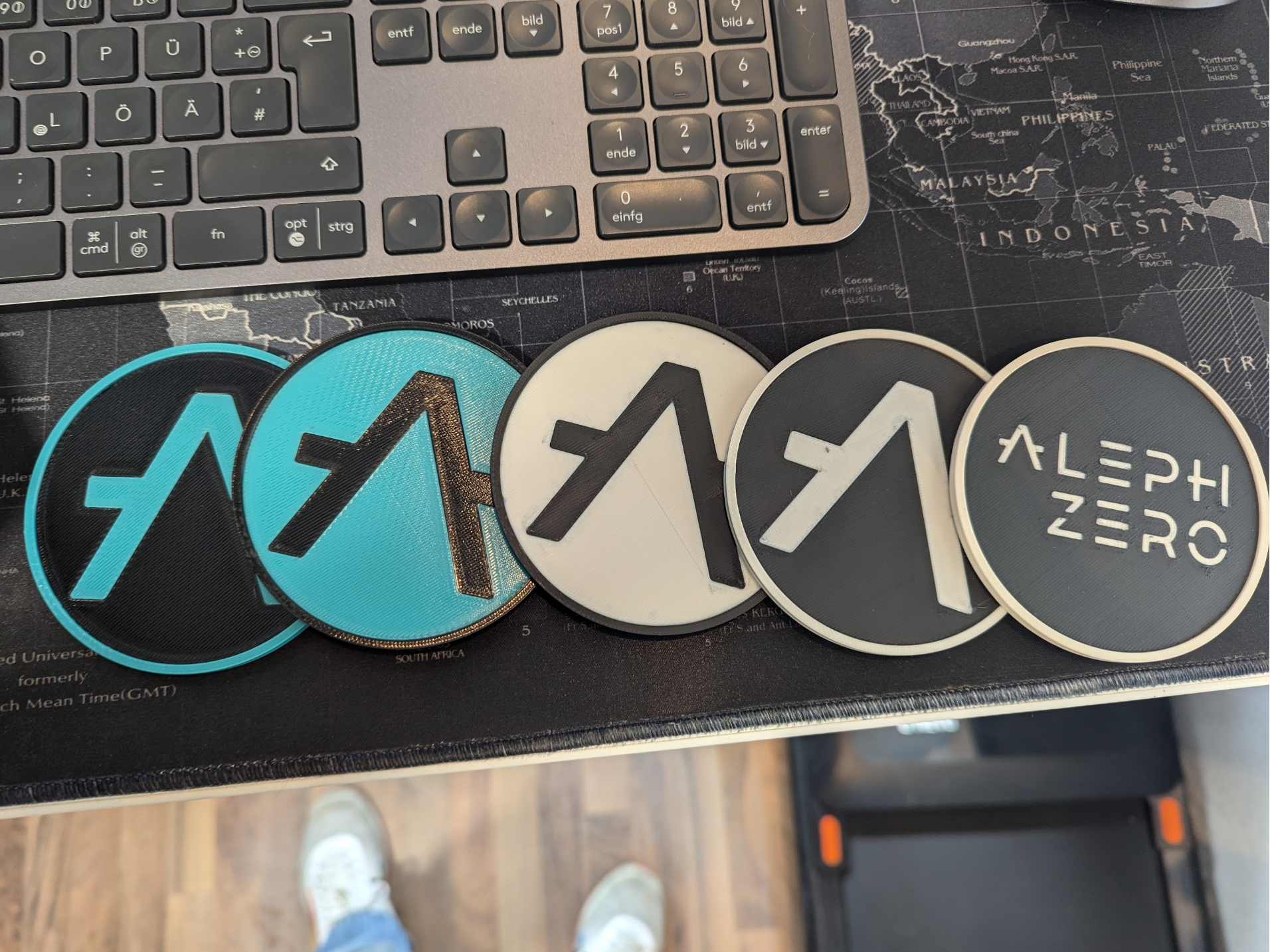 Aleph Zero Coaster Set with Holder