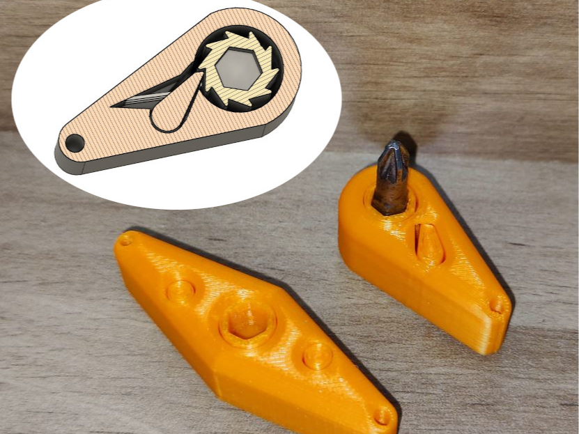 Ratchet screwdriver - Print in place