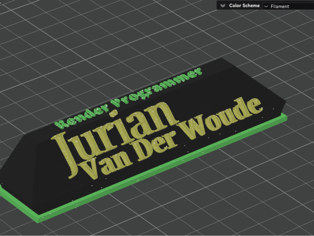 Name Plate object