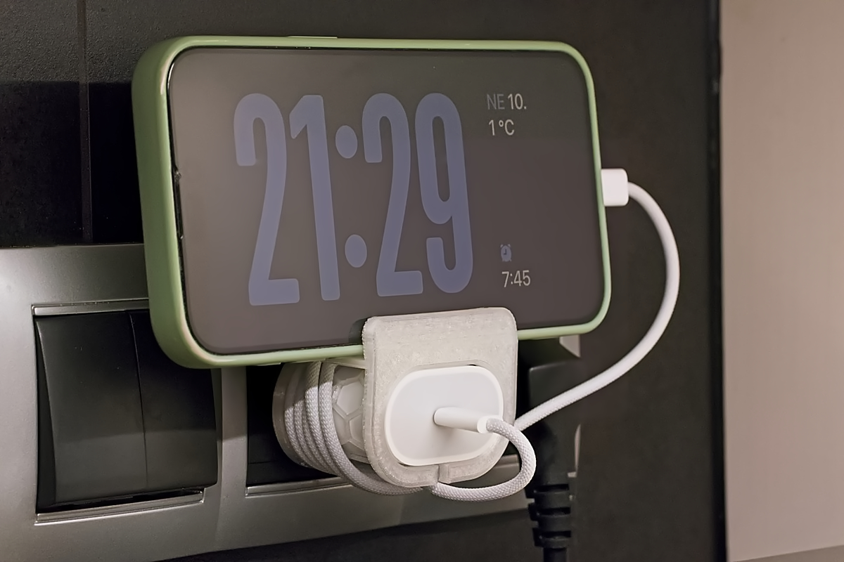 Wall outlet phone charging dock