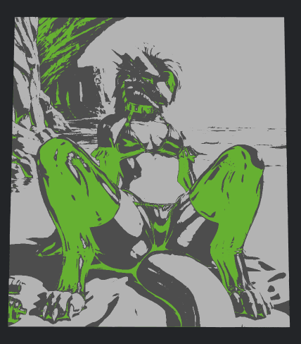 dragon girl sitting down on the beach v4