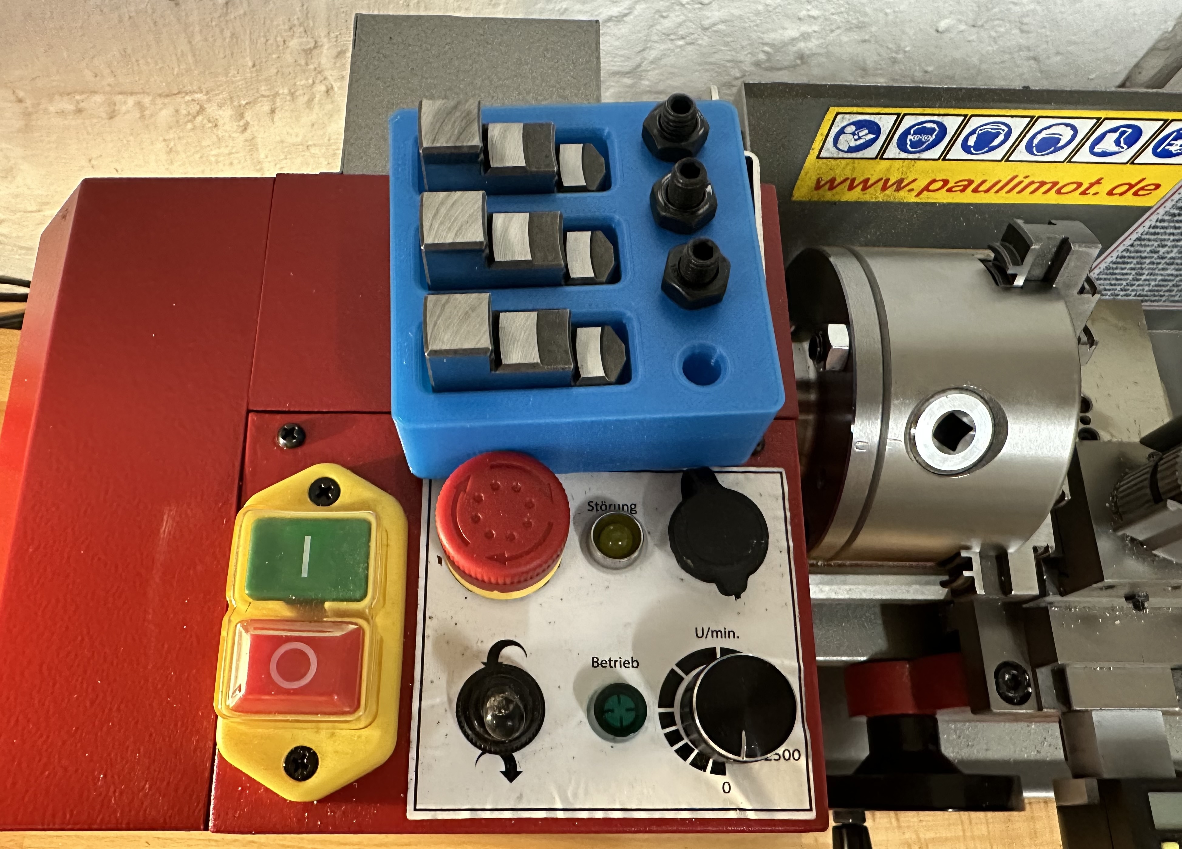 Gridfinity-Jaw-holder for 100mm Mini Lathe Chuck