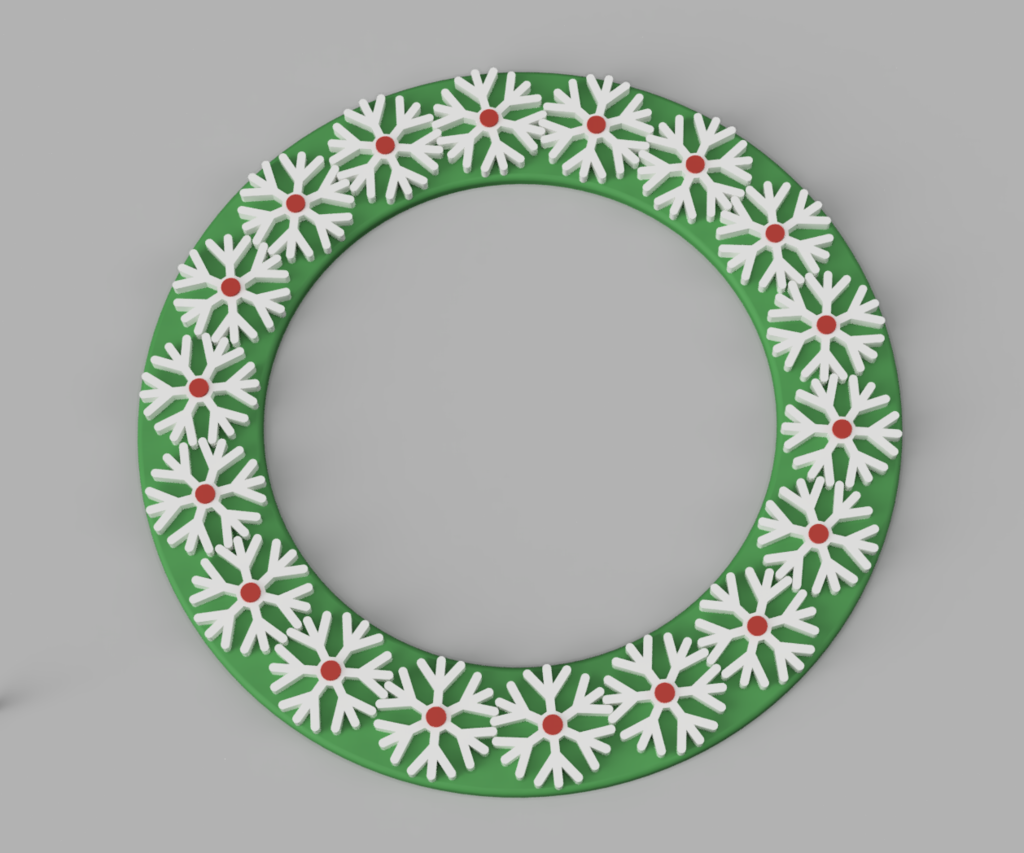 Spinning Snow Flake Gear Wreath