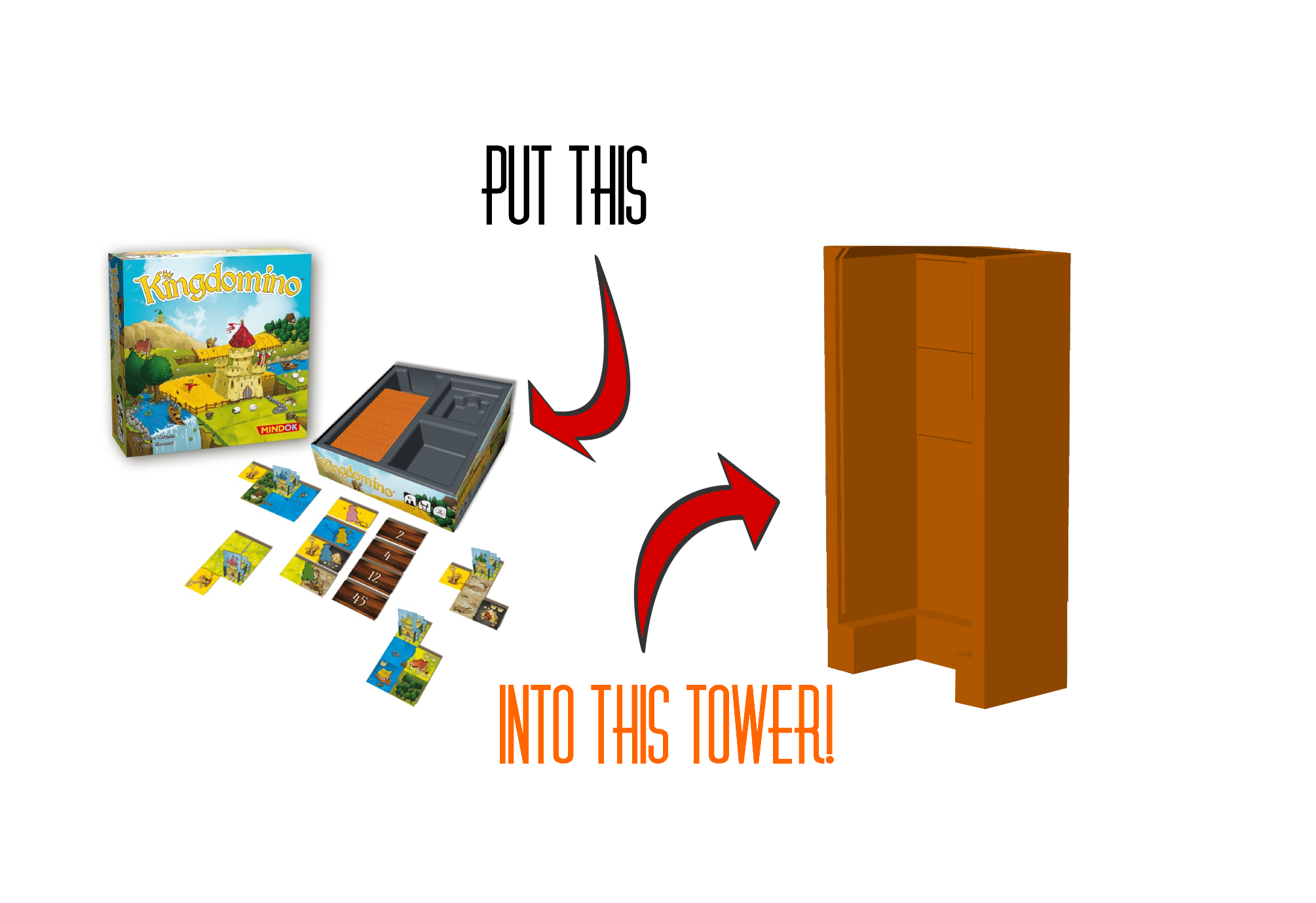 Kingdomino dispenser tower (Věž na karty)