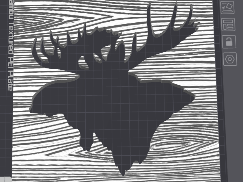 Wood Grain Photo Frame - Moose
