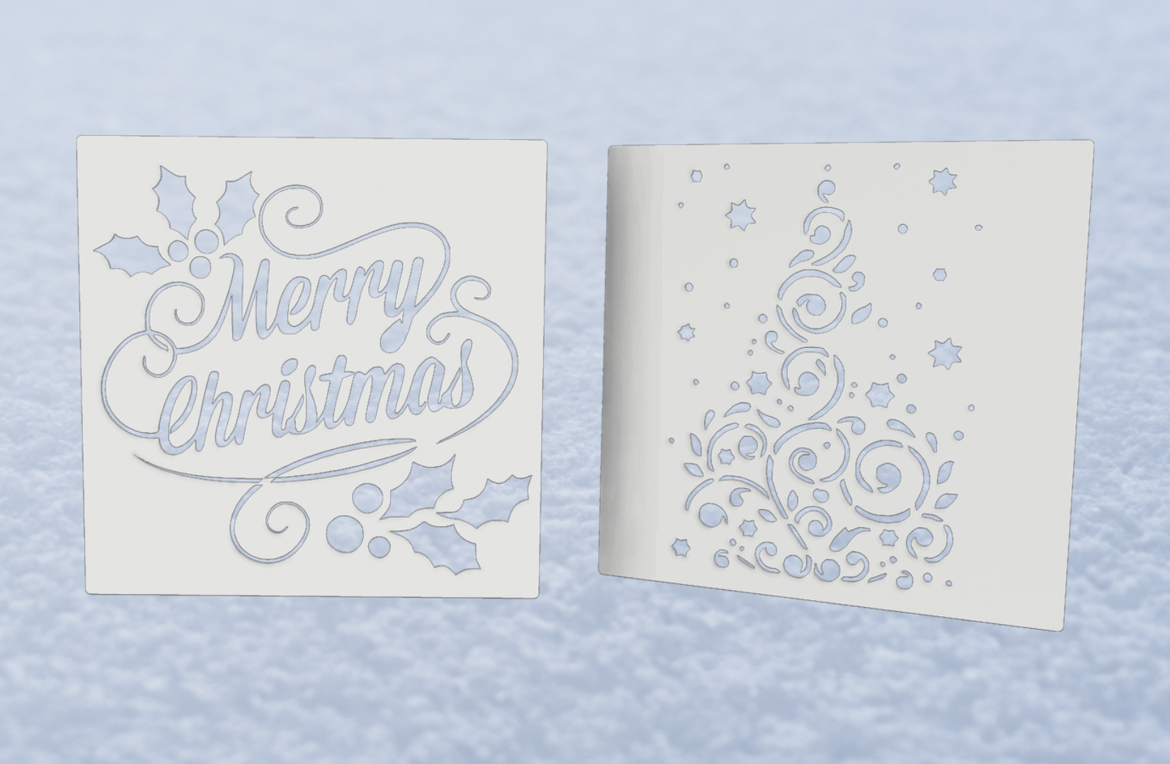 Snow Spray Stencil