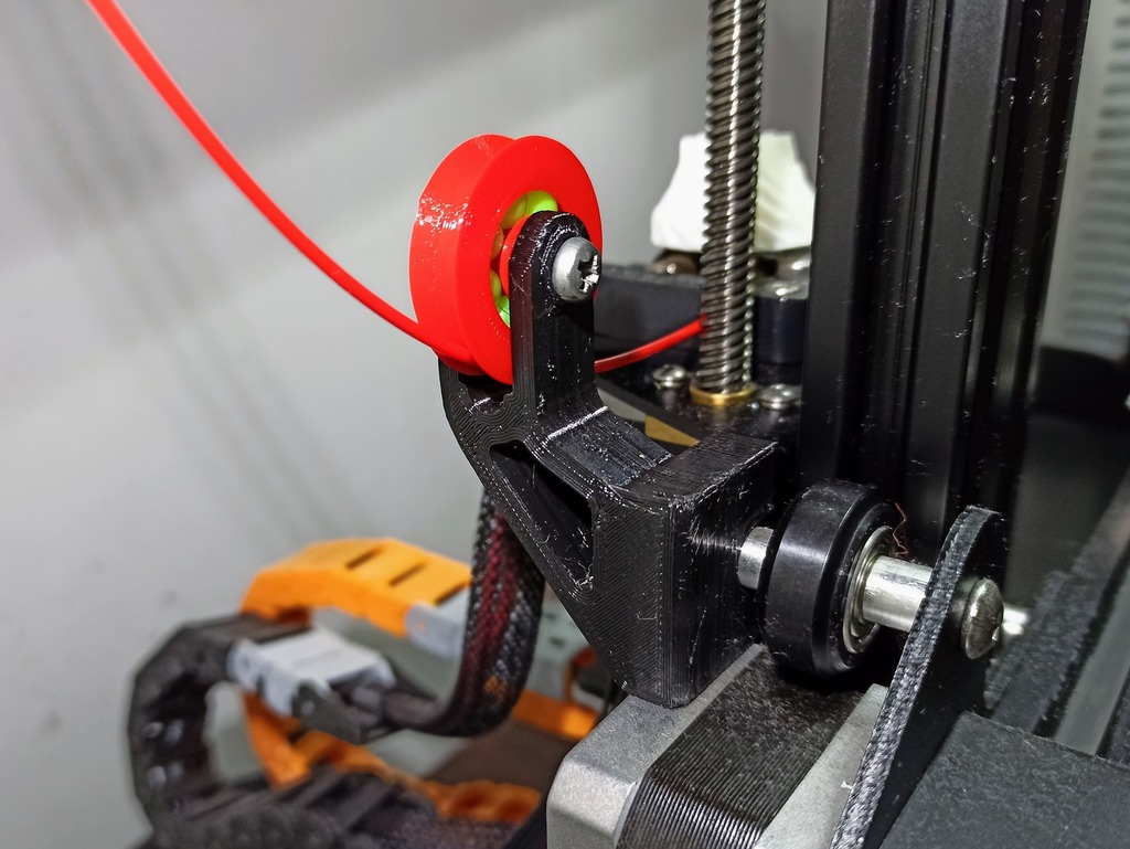 filament guide with 3D printed bearing