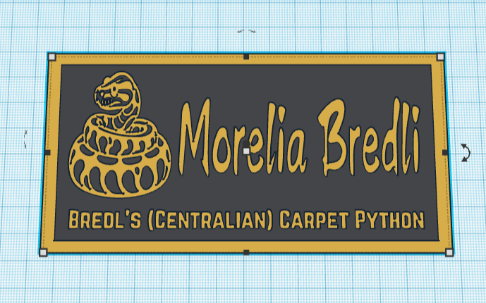 Centralian Carpet Python (Morelia Bredli) ID Sign