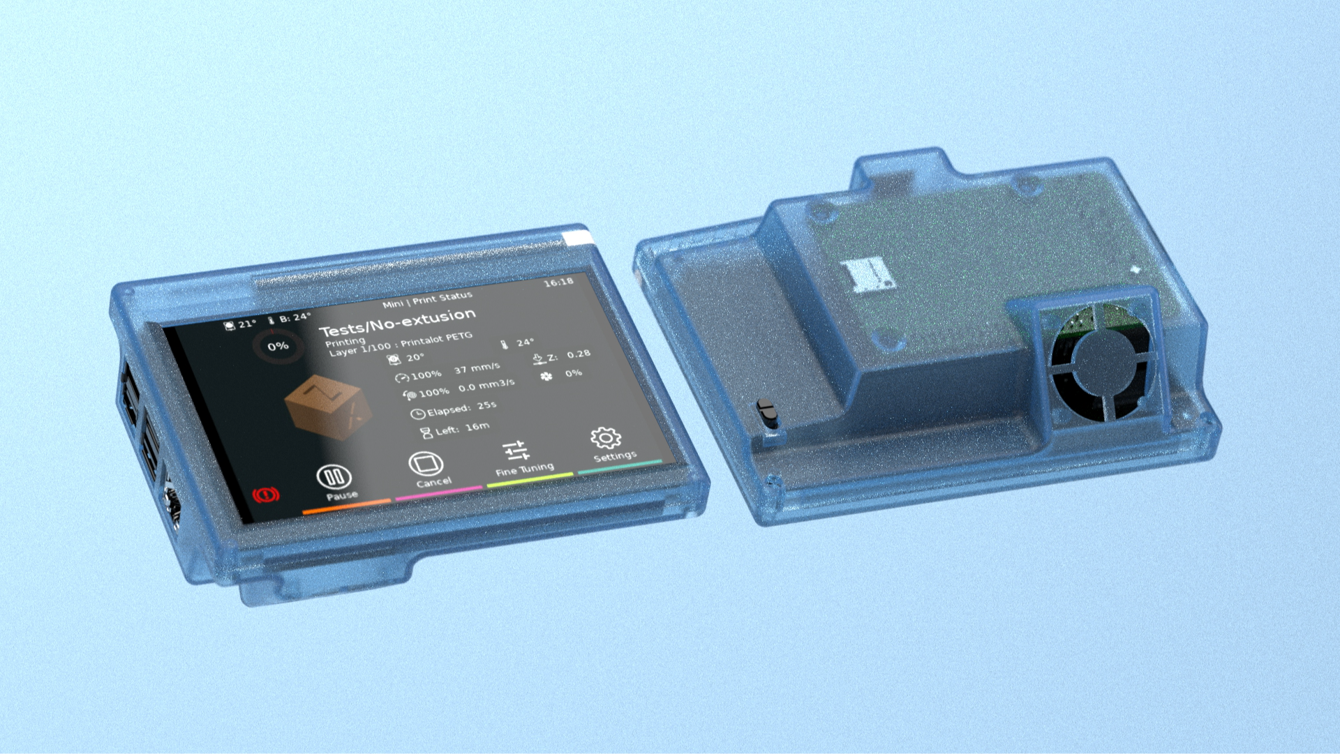 Raspberry Pi 4 5inch TFT Display Case with Fan