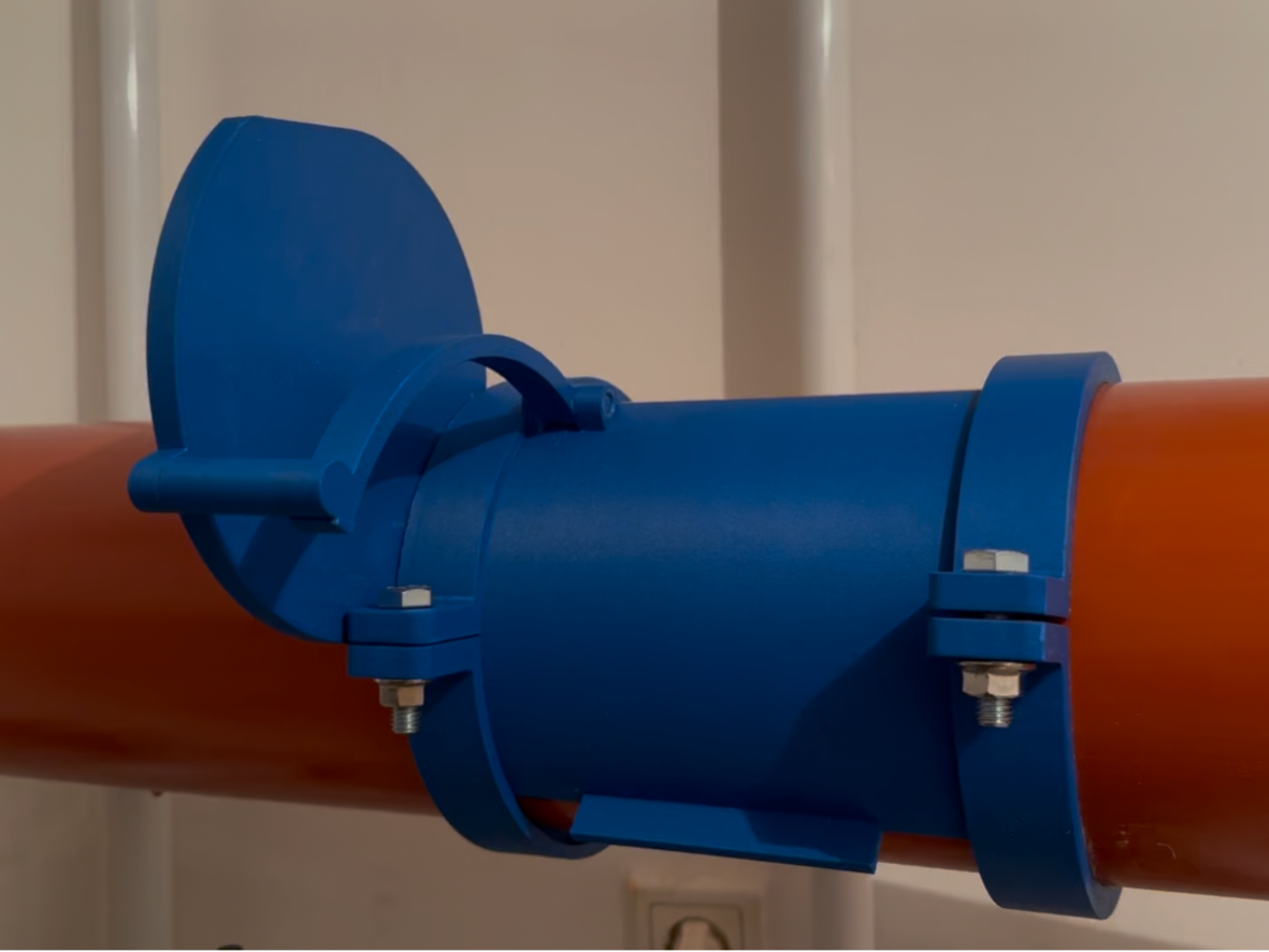 Rohrklappe für Wärmepumpe