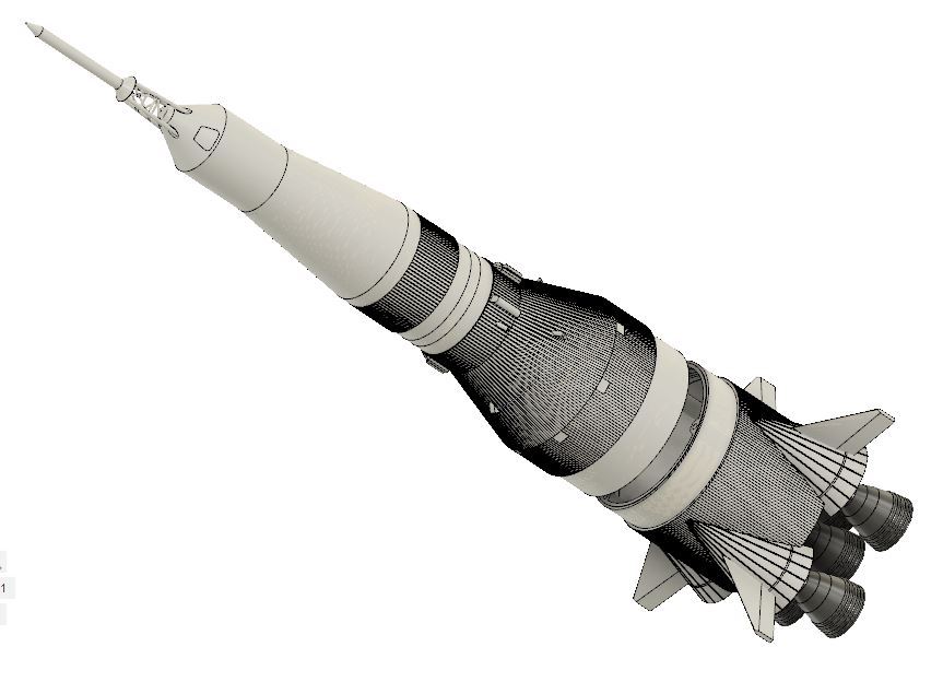 6" "Tribute" scale version of the Saturn V