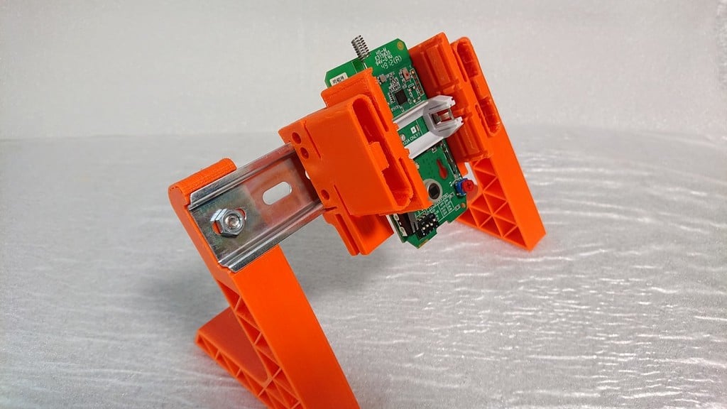 A DIN Rail mount and PCB vise