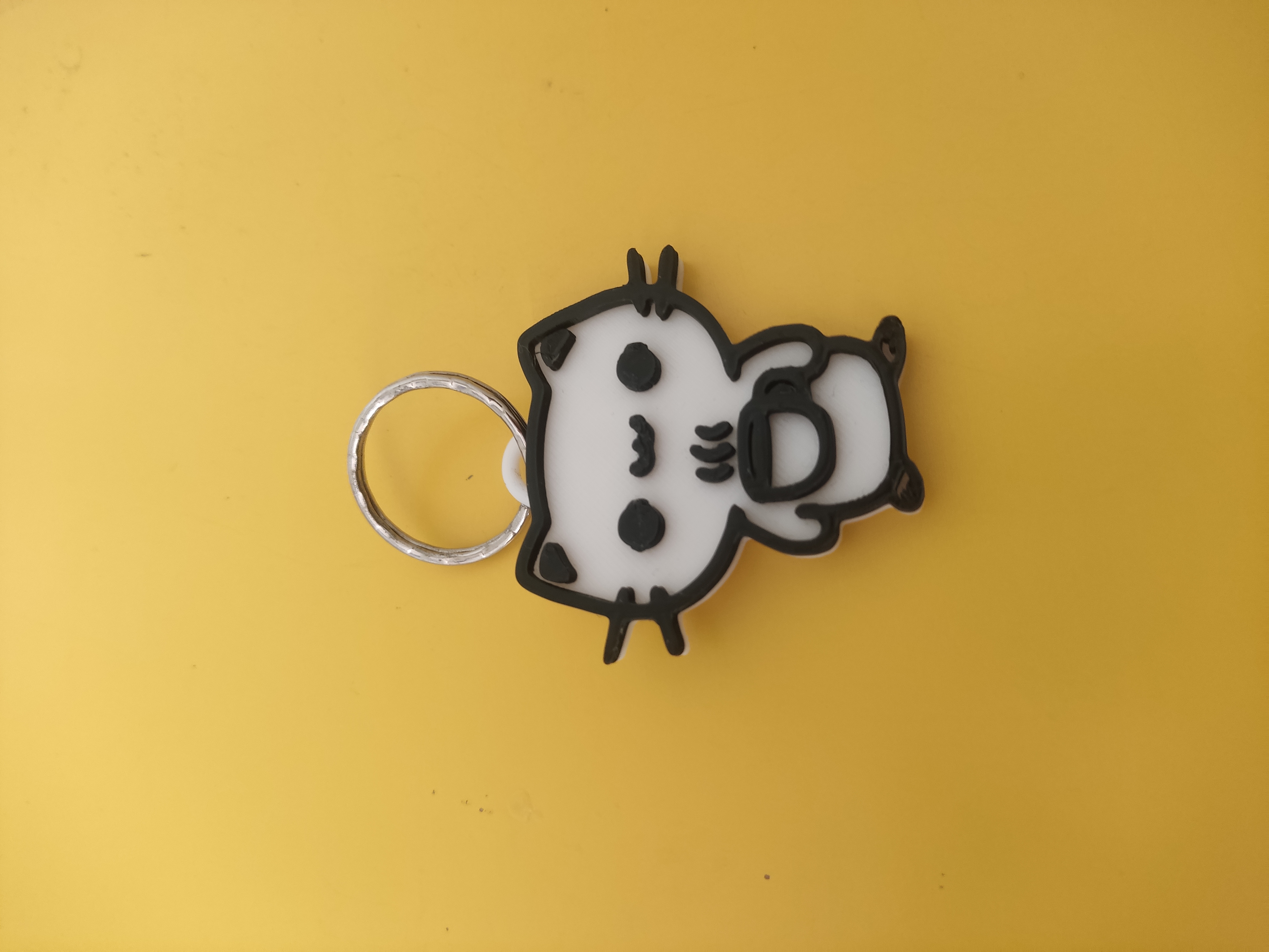 Cute Cat drinking Coffee keychain