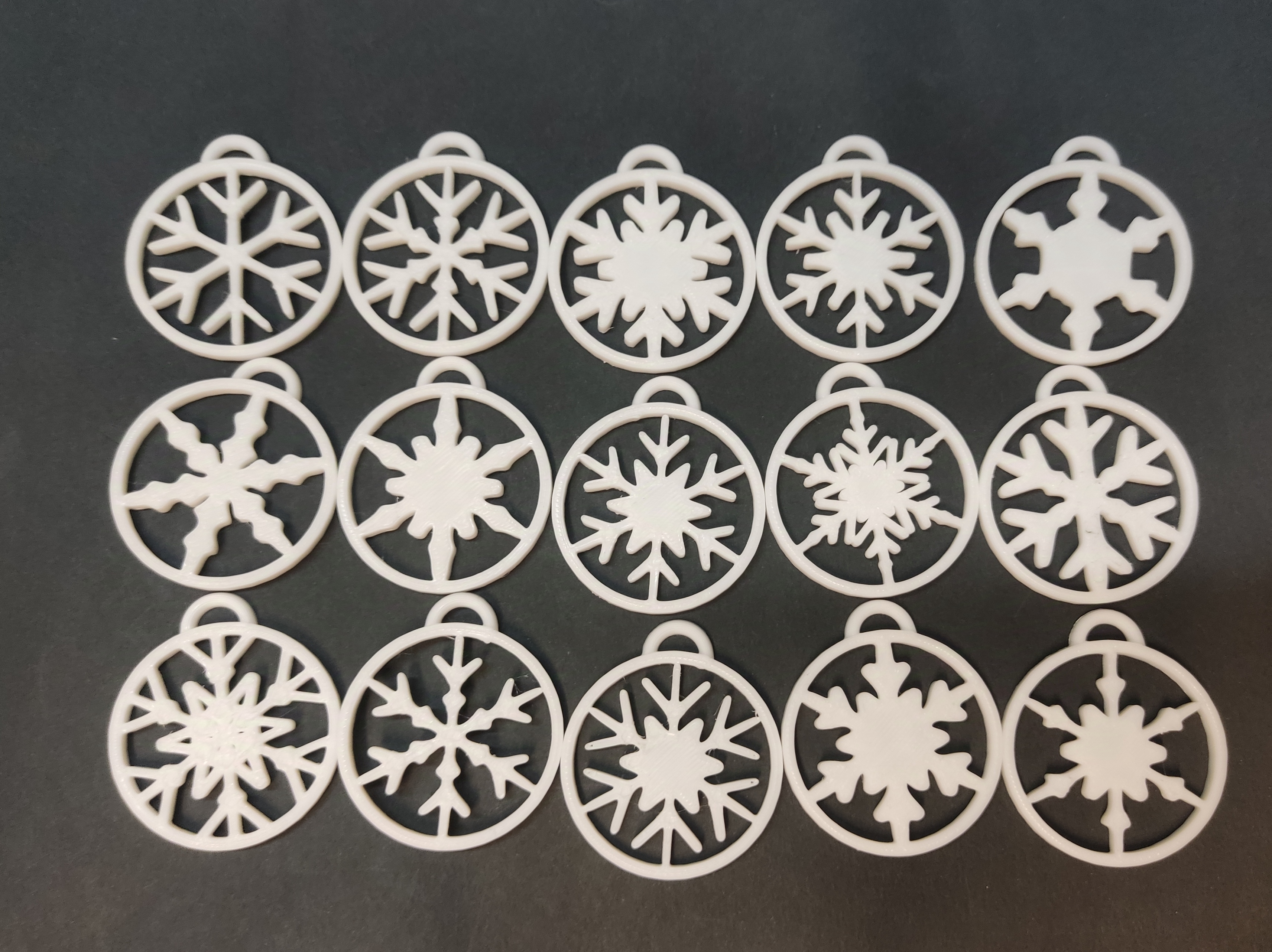 15 different Snowflake Ornament
