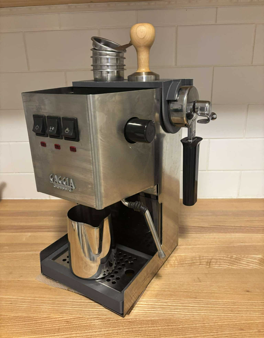 Gaggia Classic top cover with portafilter holder