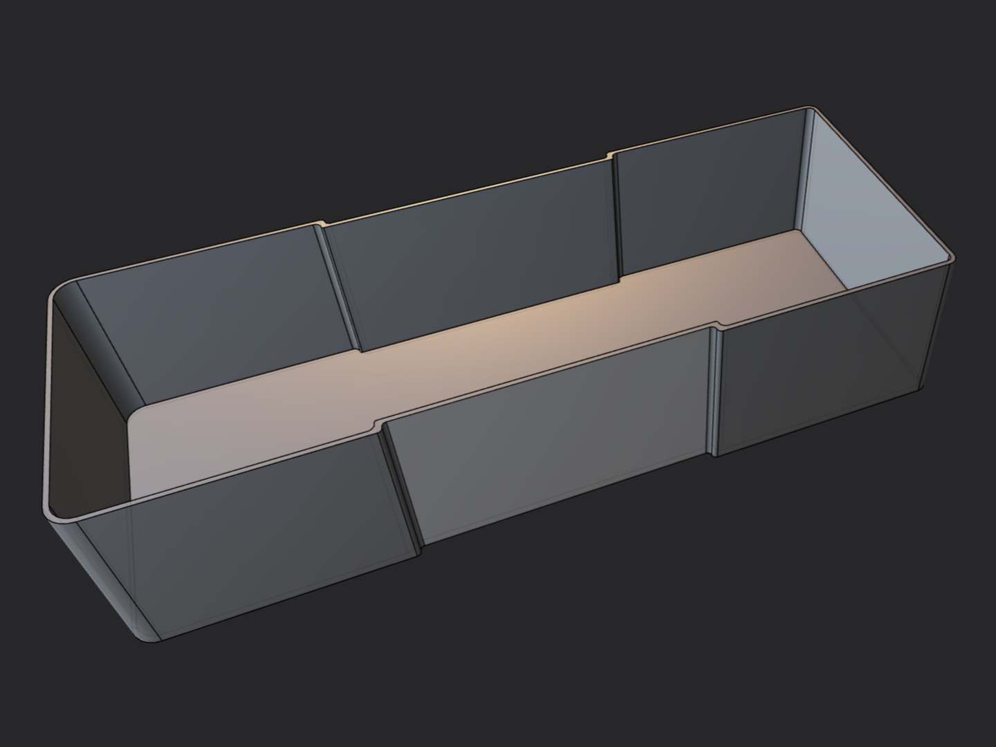 Empty subdivider for smallest Raaco slide