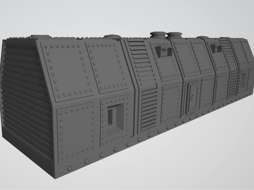 Anti-grav sci fi train armoured carriage