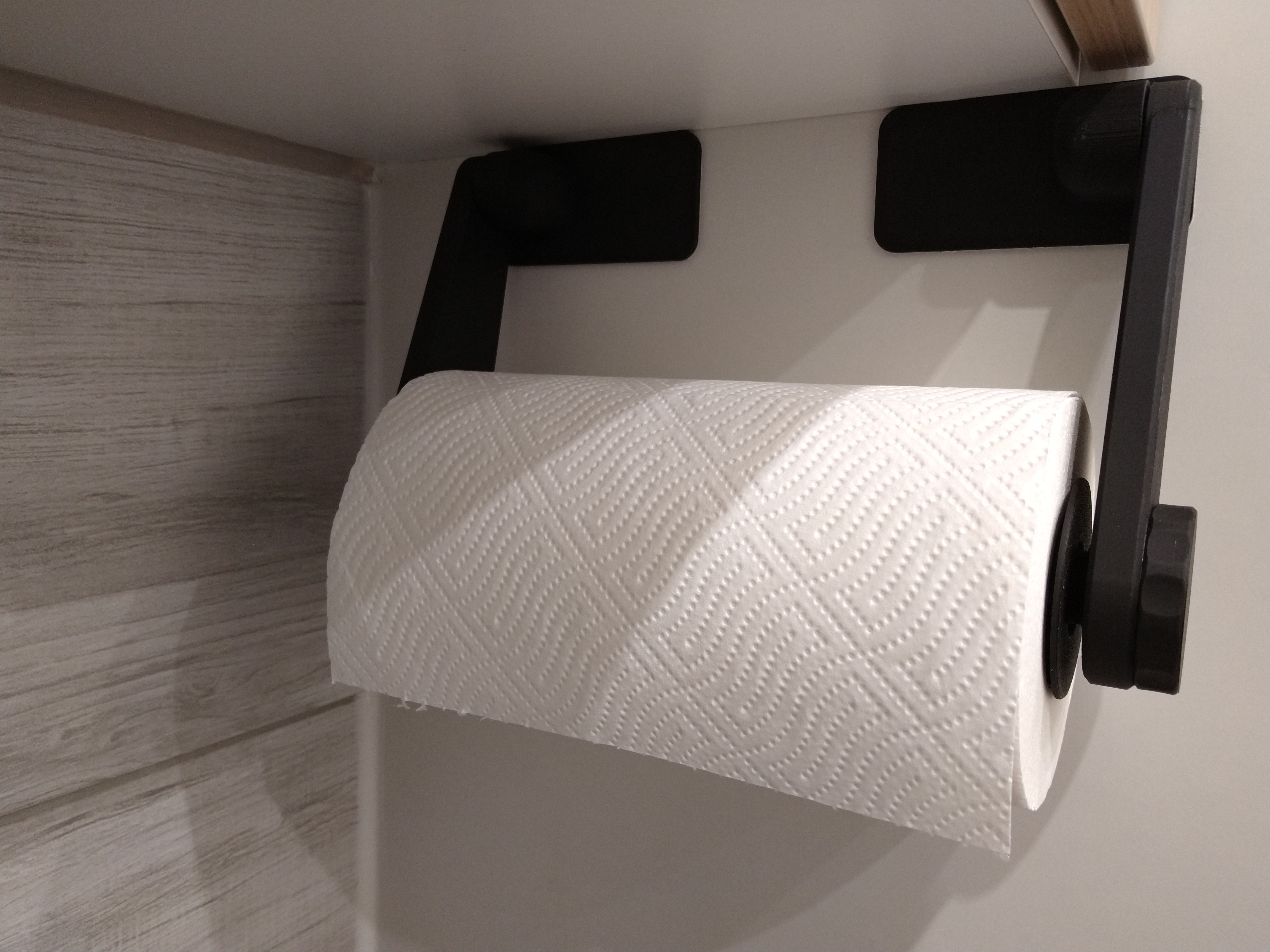 Paper towel holder with swinging arms