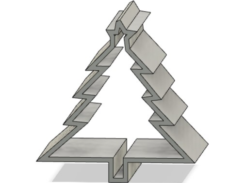 Christmas tree cookie cutter  (print in place)